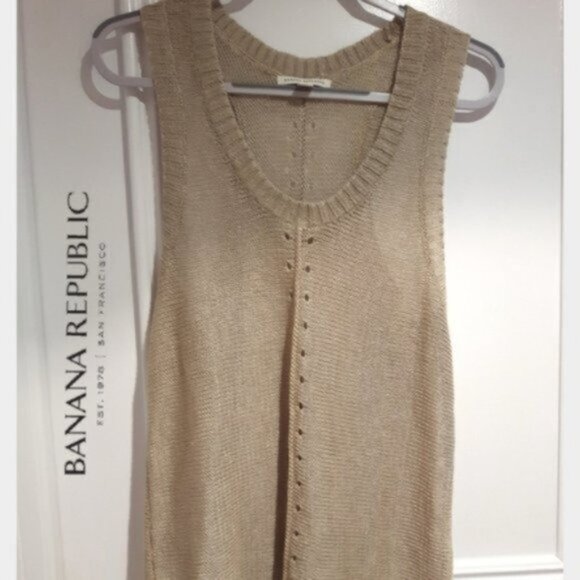 Banana Republic Safari Knit Sleeveless Top- Size M - Picture 7 of 8